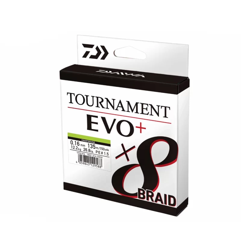 Pintas valas Daiwa Tournament X8 Braid EVO+ Chartreuse - Image 1