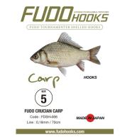 Kabliukai su pavadėliais Fudo Crucian Carp