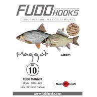 Kabliukai su pavadėliais Fudo Maggot