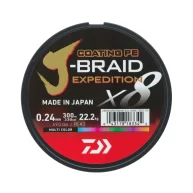Pintas valas Daiwa J-Braid Expedition X8 Multi Color